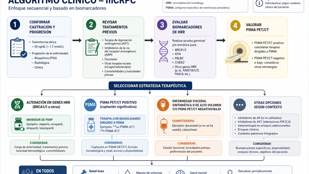 PET con PSMA y opciones de medicina de precisión en cáncer de próstata